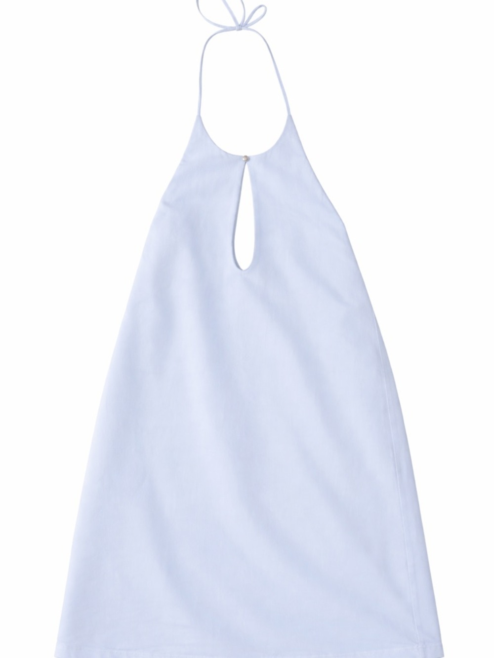 Halter Neck Keyhole Mini Dress in Light Blue